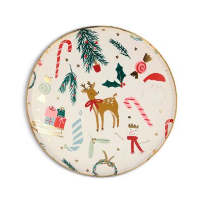 Meri Meri - Festive Motif Side Plates, Set of 8
