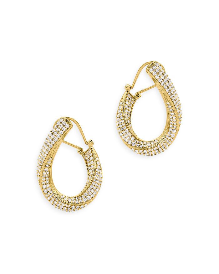 Bloomingdale's - Diamond Twist Front to Back Earrings in 14K Yellow Gold, 1.50 ct. t.w. - 100% Exclusive