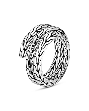 John Hardy Sterling Silver Classic Chain Tiga Double Coil Ring In Silver