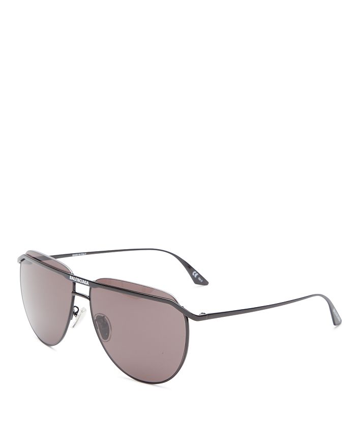 Balenciaga Unisex Brow Bar Aviator Sunglasses, 62mm | Bloomingdale's