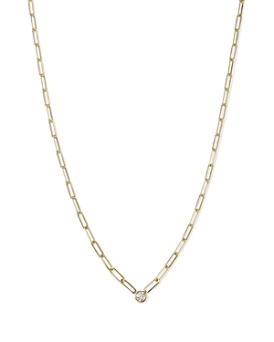Shop Meira T 14k Yellow Gold Diamond Chain Necklace, 16 In White/gold
