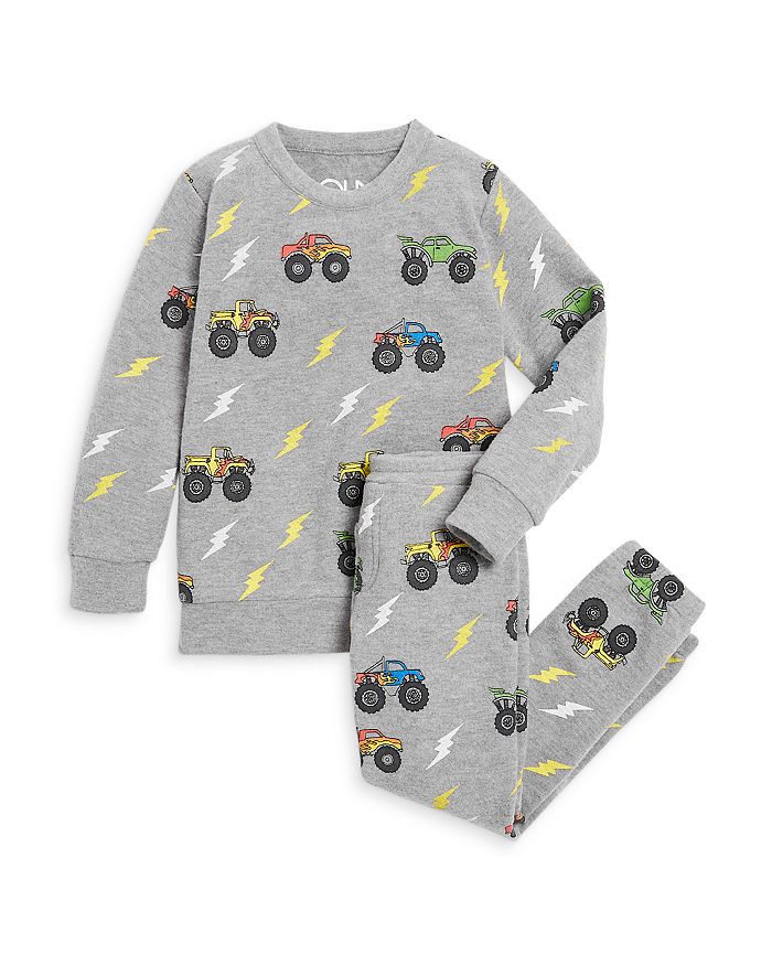 CHASER Boys' Monster Truck Fleece Pullover & Jogger Pants Little Kid