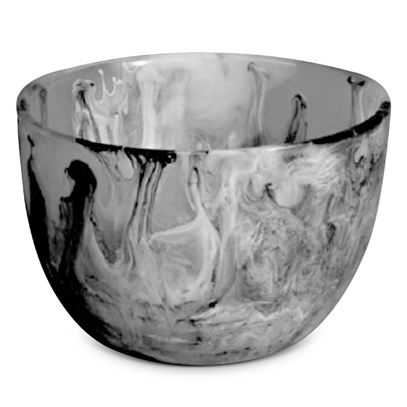 Nashi Deep Bowl, Medium In Black Swirl