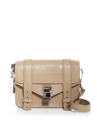 Ps1 Mini Leather Crossbody In Beige