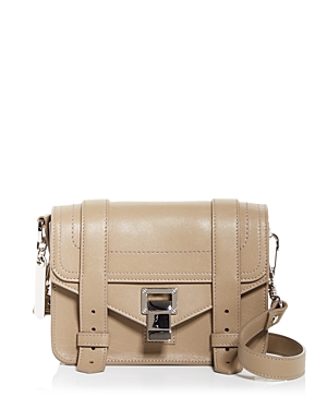 Shop Proenza Schouler Lux Leather Ps1 Mini Crossbody In Light Taupe
