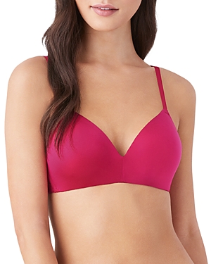 B.tempt'd By Wacoal Future Foundations Wire-free Lace T-shirt Bra In Bright Rose