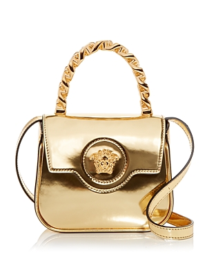 Versace Parfums Crossbody Removable Chain Small Bag In Golden Color w/ dust  bag