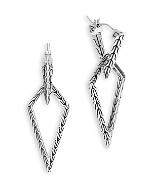 John Hardy Sterling Silver Classic Chain Tiga Transformable Drop Earrings