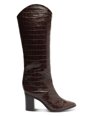 Women's Maryana Embossed Block Heel Tall Boots