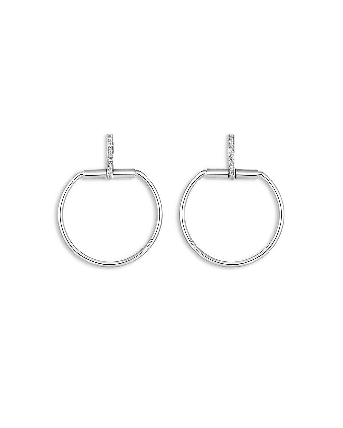 Roberto Coin 18K White Gold Classic Parisienne Circle Drop