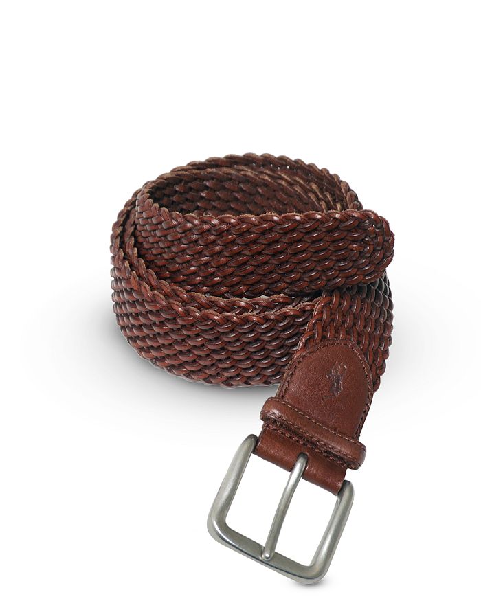 Polo Ralph Lauren - Woven Leather Belt - Brown Polo Ralph Lauren