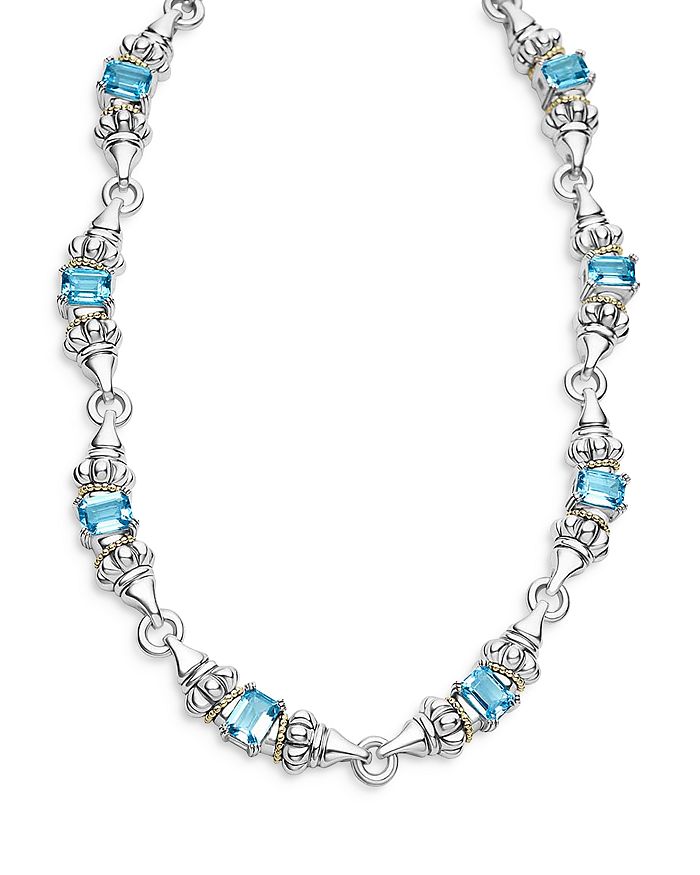 LAGOS - 18K Yellow Gold & Sterling Silver Glacier Collar Necklace, 16"