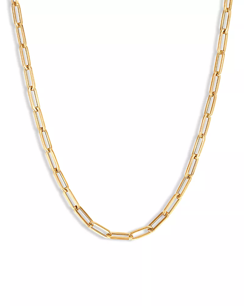 Bloomingdale's Fine Collection Paperclip Link Chain Necklace in 14K Yellow Gold, 24