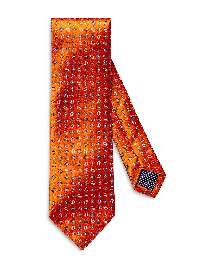 Classic Orange Paisley Silk Tie – The Tie Store