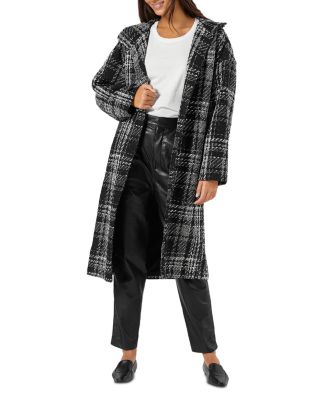 Joie Montuso Plaid Hooded Coat Bloomingdale's