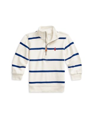 Ralph Lauren Polo Boys' Cotton Interlock Quarter Zip Pullover