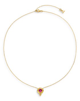 Temple St. Clair - 18K Yellow Gold Classic Temple Pink Tourmaline Pendant Necklace, 18" - 100% Exclusive
