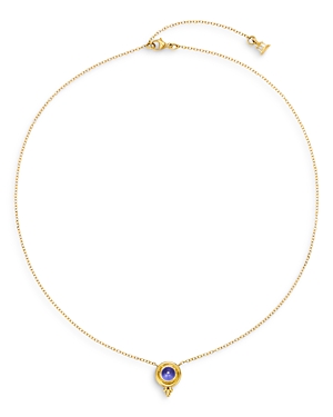 Temple St Clair 18k Yellow Gold Classic Temple Iolite Pendant Necklace, 18 - 100% Exclusive In Blue/gold