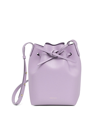 Mansur Gavriel Mini Leather Bucket Bag In Lavender