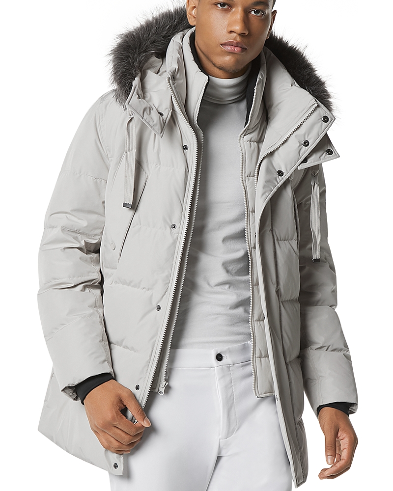 Andrew Marc Gattaca Parka With Detachable Hood In Moon