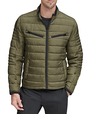 Andrew Marc Grymes Packable Quilted Puffer Jacket In Olive