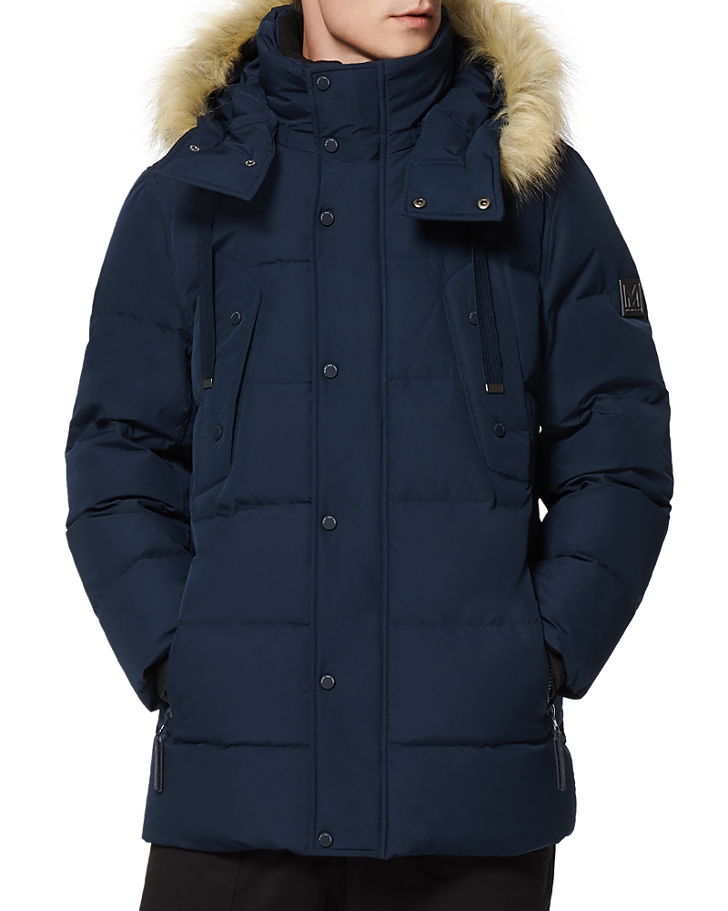 Andrew Marc Gattaca Parka With Detachable Hood In Ink