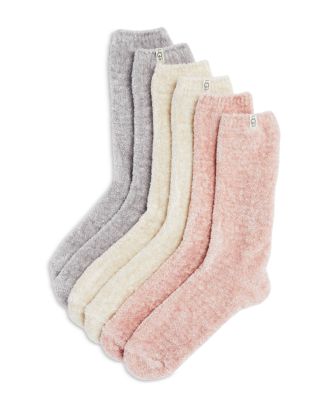 UGG® Leda Sparkle Cozy Crew Socks, Pack of 3 | Bloomingdale's