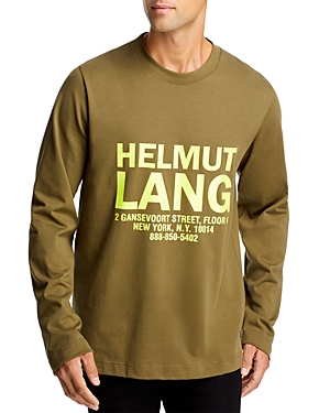 Helmut Lang Cotton Block Logo Graphic Long Sleeve Tee