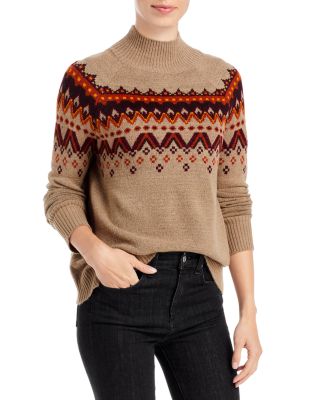 brown fair isle sweater women's