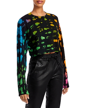 Cotton Citizen Tokyo Long-sleeve Cropped Tee In Multicolor