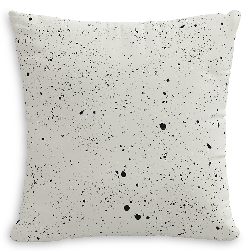 Sparrow & Wren Down Pillow in Splatter Ink, 20 x 20