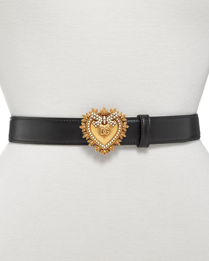 Dolce & Gabbana Devotion Buckle Belt Embellished Heart Luxury Iconic