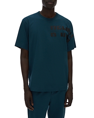 Helmut Lang Men's Macro-logo T-shirt In Neptune