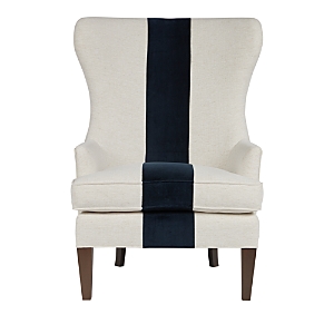 Bloomingdale's Surfside Wing Chair In Nomad Snow With Cannes New Navy Stripe