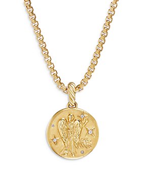 David Yurman - 18K Yellow Gold Diamond Virgo Amulet Pendant