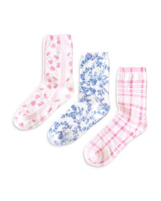 Stripe and Stare - x LoveShackFancy Primrose Plaid Socks, Pack of 3