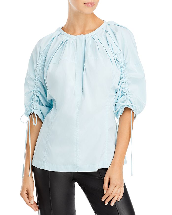 3.1 Phillip Lim Ruched Puff Sleeve Blouse | Bloomingdale's