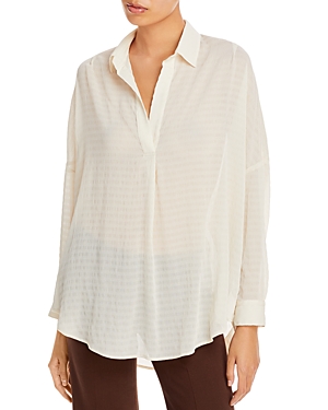 French Connection Rhodes Textured Top In Classic Cream