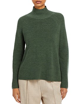 Eileen Fisher Petites -  Merino Wool Mock Neck Raglan Sweater