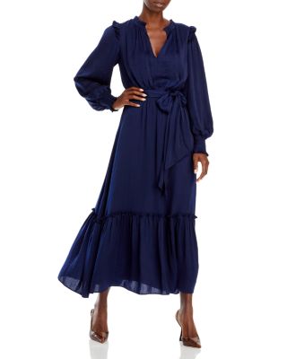 blue casual maxi dress