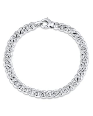 Alberto Amati - Sterling Silver Diamond Curb Link Bracelet