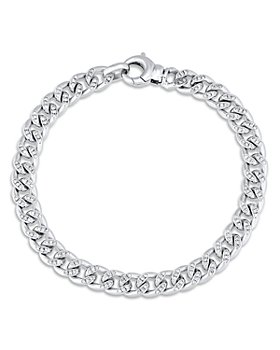 Alberto Amati - Sterling Silver Diamond Curb Link Bracelet