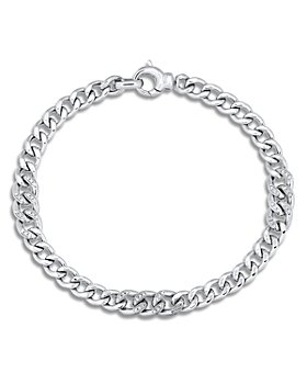 Alberto Amati - Sterling Silver Diamond Curb Link Chain Bracelet