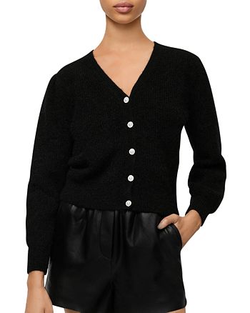 Maje Mistral Faux Pearl Button Cardigan | Bloomingdale's