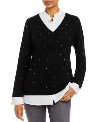 plus size layered look sweaters