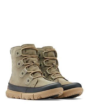 Sorel Men's Explorer Waterproof Suede Boots In Sage/dark Moss