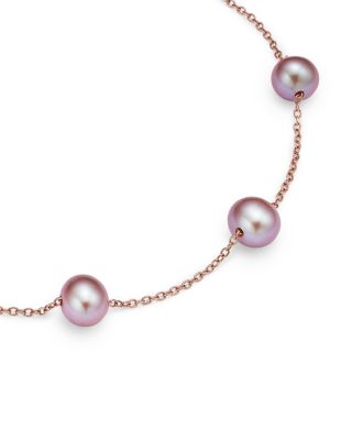 Cultured Pink Freshwater Pearl Tin Cup Bracelet in 14K Rose Gold, 5.5mm &amp;nbsp;- Exclusive