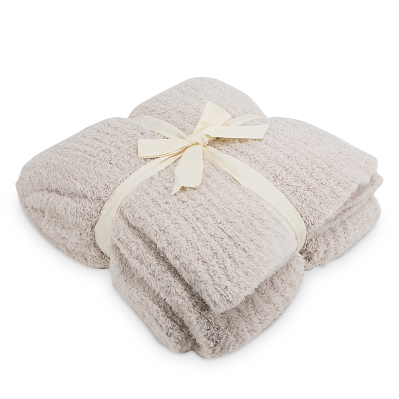 Barefoot Dreams Cozychic Ribbed Throw In Almond