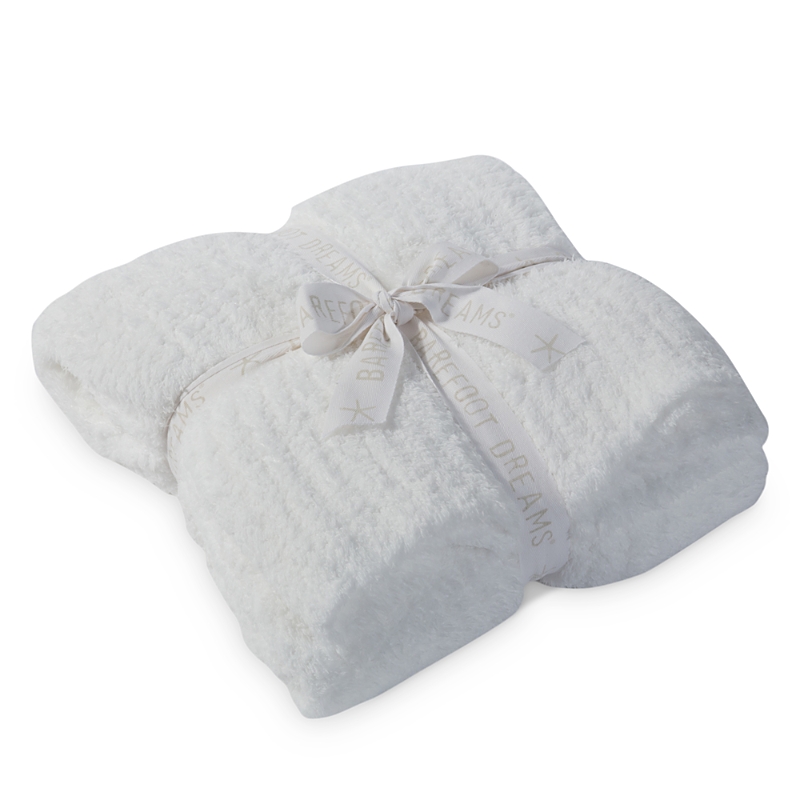 Barefoot Dreams Cozychic Ribbed Throw In White