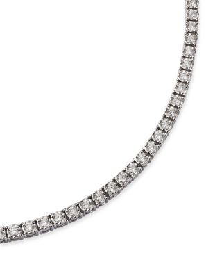 Diamond Tennis Necklace in 14K White Gold, 3.96 tcw - Exclusive
